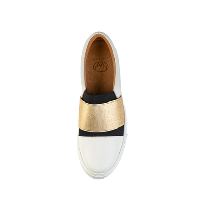 নরম গরু চামড়া উপরের সঙ্গে সাদা Loafers চামড়া হাইকিং জুতা