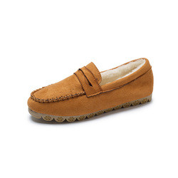 2022 Autumn Plus Velvet Peas Shoes Flat Soft Bottom Tendon Cotton Shoes Women Lazy Grandma Shoes